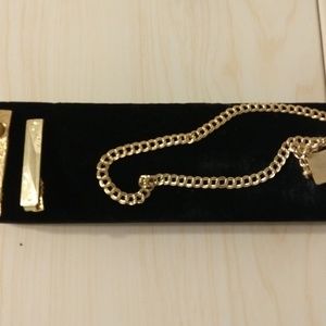 Men's Anson New Vintage Tie Clips and Wallet Chain